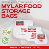 1 Gallon Mylar Bags — 50 Count   7.5 mil per side (≈15 mil total)