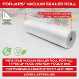 Vacuum Sealer Roll (8-inch) - Textured on Both Sides, 7.5 Mil Thickness
