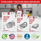 100 Count 8x12 Vacuum Sealer Bags - Textured on Both Sides, 7.5 Mil Thickness
