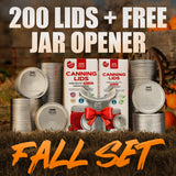 FORJARS® Fall Set – 200 Lids + FREE Jar Opener