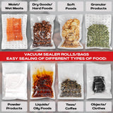 200 Count 6x9 Vacuum Sealer Bags - Textured on Both Sides, 7.5 Mil Thickness