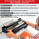 Vacuum Sealer Roll (8-inch) - Textured on Both Sides, 7.5 Mil Thickness