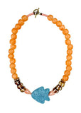 Classic Fish Necklace | Coral Blush