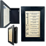 Ten Commandments Religious Gun Concealment Furniture - Handcrafted Hidden Gun Storage Wall Decor - Hidden Gun Shelf with Magnetic Lock for Quick Access - Made in the USA