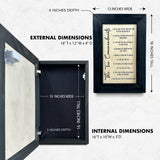 Ten Commandments Religious Gun Concealment Furniture - Handcrafted Hidden Gun Storage Wall Decor - Hidden Gun Shelf with Magnetic Lock for Quick Access - Made in the USA
