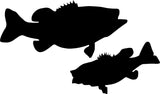 Large Mouth & Small Mouth Bass Decal - Large Mouth & Small Mouth Bass Fishing Sticker - 1267