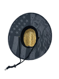 Patriot American Flag Beach Lifeguard Straw Hat