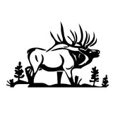 Bull Elk with Back Ground Decal - Bull Elk Sticker - 1309