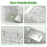 31×12×11" Folding Humane Animal Trap | Cage with Waterproof Cover & Gloves