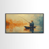 Wabi Sabi Fisherman Painting Print, Fishing Wall Art, Japanese Fisherman Watercolor Painting, Fishing Gift, Fisherman Gift IDea