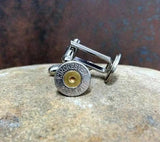 Winchester 270 Bullet Cufflinks, Brass or Nickel