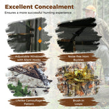 2-6 Person Side-by-Side Hunting Blinds Double One-way See-through Ground Blinds