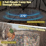 2-3 Person Hunting Blind Portable Pop Up Ground Tent with Carry Bag and Storage Pocket