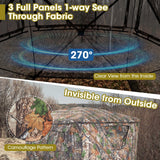 2-3 Person Hunting Blind Portable Pop Up Ground Tent with Carry Bag and Storage Pocket