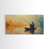 Wabi Sabi Fisherman Painting Print, Fishing Wall Art, Japanese Fisherman Watercolor Painting, Fishing Gift, Fisherman Gift IDea
