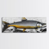 Golden Trout, River Rocks, Fishing Moment, Canvas Print, rustic lakehouse decor, angler gift wall art, fish print, cabin lodge artwork