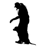 Female Hunter and Dog Back Decal - 3533F
