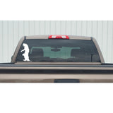 Female Hunter and Dog Back Decal - 3533F