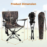 360¬∞ Swivel Hunting Chair Portable Foldable Hunting Chair Set of 2-Camo