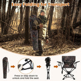 360¬∞ Swivel Hunting Chair Portable Foldable Hunting Chair Set of 2-Camo