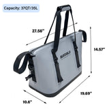37QT Fish Cooler Bag With Fishing Rod Holder