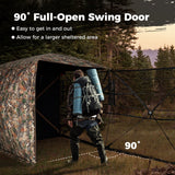 3-4 Person Hunting Blind 270¬∞ See-Through Pop-up Ground Blind with Full-Open Swing Door