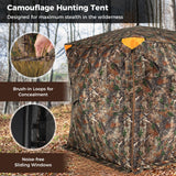 3-4 Person Hunting Blind 270¬∞ See-Through Pop-up Ground Blind with Full-Open Swing Door
