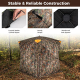 3-4 Person Hunting Blind 270¬∞ See-Through Pop-up Ground Blind with Full-Open Swing Door