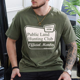 Public Land Hunting Club T-Shirt - Sage Color Tee, Hunter & Outdoorsman Apparel