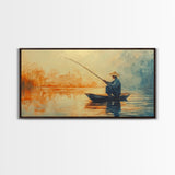 Wabi Sabi Fisherman Painting Print, Fishing Wall Art, Japanese Fisherman Watercolor Painting, Fishing Gift, Fisherman Gift IDea