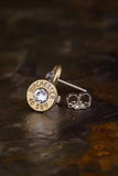 40 Caliber Bullet Head Stud Earrings, S&W, Ammo Studs