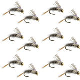 Barrs Baetis Emerger BWO Wet Fly Fishing Flies - 1 Dozen Flies Hook Size 14