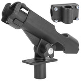 Boat Fishing Pole Rod Holder 360¡ Rotatable Kayak Side Rail Mount Adjustable Folding Rod Holder w/ Large Clamp
