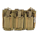 MUCTAC Kangaroo Triple Mag Pouch MOLLE 5.56 & 9mm 1000D Nylon Black