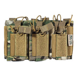 MUCTAC Kangaroo Triple Mag Pouch MOLLE 5.56 & 9mm 1000D Nylon Black