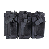 MUCTAC Kangaroo Triple Mag Pouch MOLLE 5.56 & 9mm 1000D Nylon Black