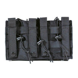 MUCTAC Kangaroo Triple Mag Pouch MOLLE 5.56 & 9mm 1000D Nylon Black