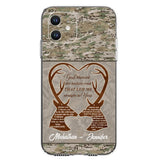 Custom Personalized Deer Hunting Heart Phone Case - Gift Idea For Couple - God Blessed The Broken Road That Led Me Straight To You - Case For iPhone And Samsung