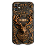 Custom Personalized Deer Hunting 3D Printed Effect Phone Case - Gift Idea For Hunting Lover - Case For iPhone/ Samsung