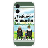 Custom Personalized Fishing Couple Phone Case - Gift Idea for Couple - Fishing Partners For Life - Case For iPhone/Samsung