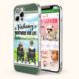 Custom Personalized Fishing Couple Phone Case - Gift Idea for Couple - Fishing Partners For Life - Case For iPhone/Samsung
