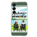 Custom Personalized Fishing Couple Phone Case - Gift Idea for Couple - Fishing Partners For Life - Case For iPhone/Samsung