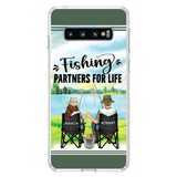 Custom Personalized Fishing Couple Phone Case - Gift Idea for Couple - Fishing Partners For Life - Case For iPhone/Samsung