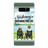 Custom Personalized Fishing Couple Phone Case - Gift Idea for Couple - Fishing Partners For Life - Case For iPhone/Samsung