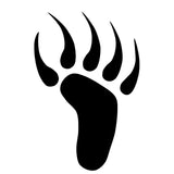 Grizzly Bear Decal – Vinyl Bear Track Hunting Sticker for Trucks – 7014