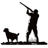 Waterfowl Hunting Decal – Duck Hunter with Gun and Dog Sticker – 7099