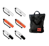 HuntEmUp Hunting Dog Essentials Training Kit - 3 inch Plastic Bumpers With Throw Ropes 6pc +  Mesh Bumper Bag