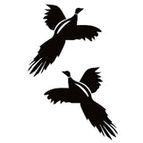 Two Pheasants Flying Window Decal - Stylish Pheasants Flying Window Sticker - 7190