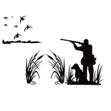 Duck Hunting Decal – Duck Hunter Field Scene Vinyl Sticker – 7196
