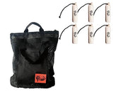 HuntEmUp Hunting Dog Essentials Training Kit - 6 pc Large Canvas Dog Training Bumper White with Throw Rope + Bumper Mesh Bird Bag with Adjustable Strap